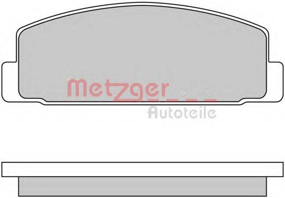 Комплект гальмівних колодок, дискове гальмо METZGER 1170206