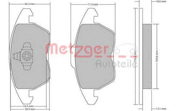 METZGER 1170211 Комплект тормозных колодок, дисковый тормоз