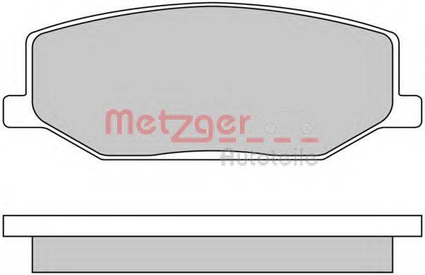 Комплект гальмівних колодок, дискове гальмо METZGER 1170259