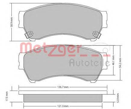 METZGER 1170270 Комплект тормозных колодок, дисковый тормоз