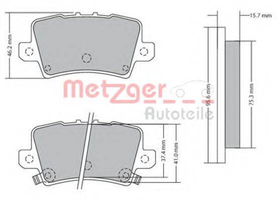 METZGER 1170288 Комплект тормозных колодок, дисковый тормоз