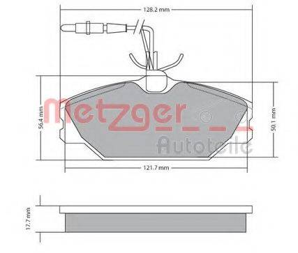 METZGER 1170301 Комплект тормозных колодок, дисковый тормоз