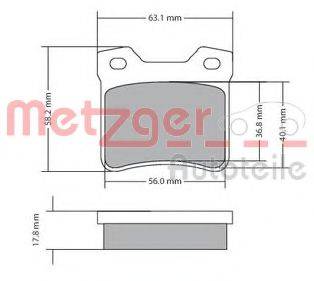 METZGER 1170310 Комплект тормозных колодок, дисковый тормоз