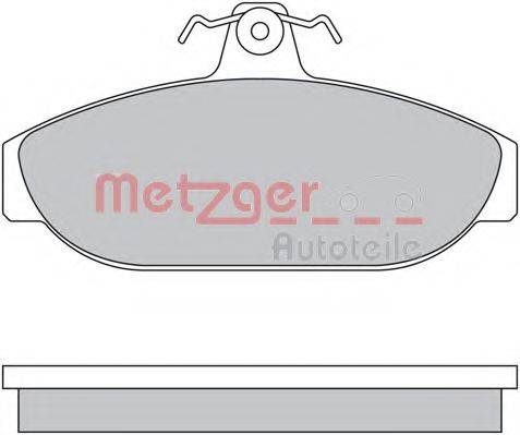 Комплект гальмівних колодок, дискове гальмо METZGER 1170315