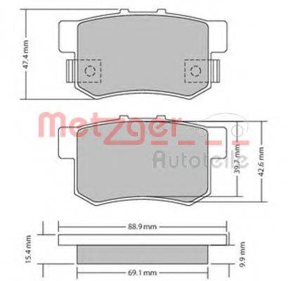 METZGER 1170328 Комплект тормозных колодок, дисковый тормоз