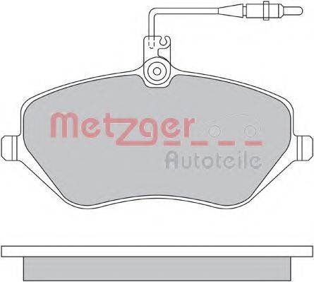Комплект гальмівних колодок, дискове гальмо METZGER 1170346