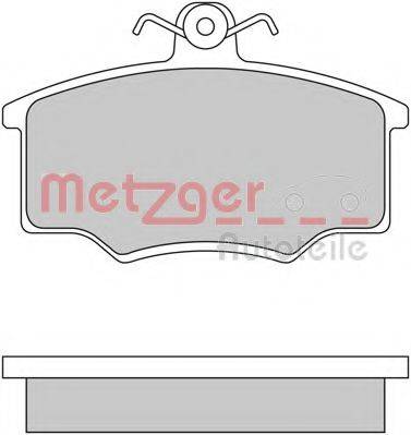 Комплект гальмівних колодок, дискове гальмо METZGER 1170350