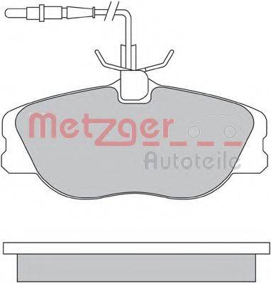Комплект тормозных колодок, дисковый тормоз METZGER 1170386