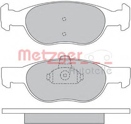 Комплект тормозных колодок, дисковый тормоз METZGER 1170390