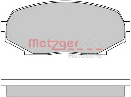 Комплект тормозных колодок, дисковый тормоз METZGER 1170396