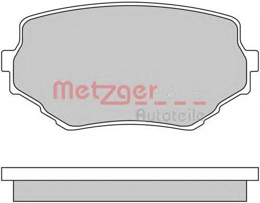 Комплект тормозных колодок, дисковый тормоз METZGER 1170415