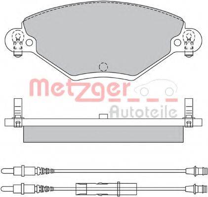 Комплект тормозных колодок, дисковый тормоз METZGER 1170419