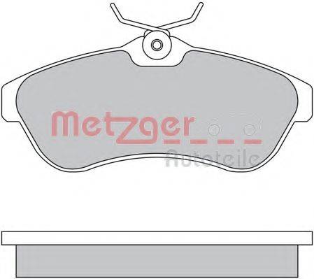 Комплект тормозных колодок, дисковый тормоз METZGER 1170438