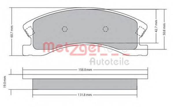 METZGER 1170439 Комплект тормозных колодок, дисковый тормоз