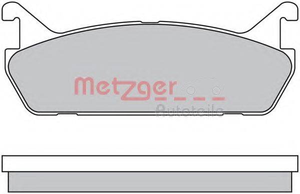 Комплект гальмівних колодок, дискове гальмо METZGER 1170448