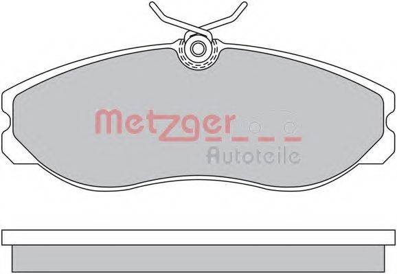 Комплект гальмівних колодок, дискове гальмо METZGER 1170451