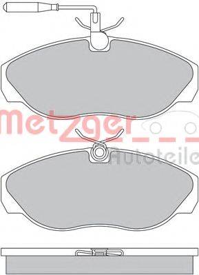 Комплект тормозных колодок, дисковый тормоз METZGER 1170477
