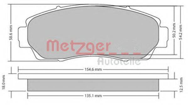 METZGER 1170482 Комплект тормозных колодок, дисковый тормоз