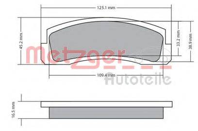METZGER 1170511 Комплект тормозных колодок, дисковый тормоз