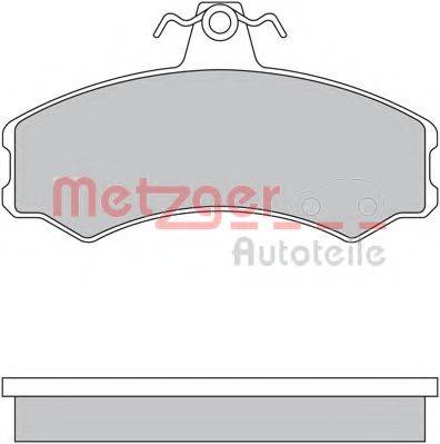 Комплект гальмівних колодок, дискове гальмо METZGER 1170512