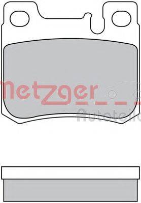 Комплект гальмівних колодок, дискове гальмо METZGER 1170526