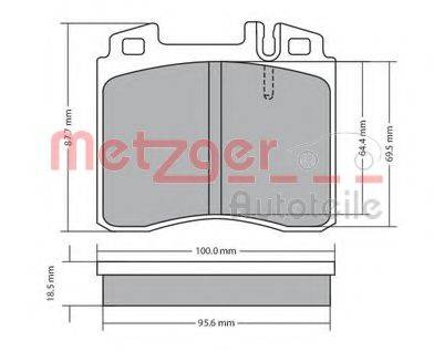METZGER 1170530 Комплект тормозных колодок, дисковый тормоз