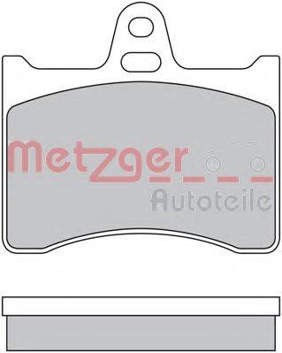 Комплект гальмівних колодок, дискове гальмо METZGER 1170567