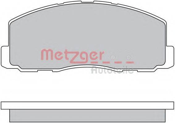 Комплект гальмівних колодок, дискове гальмо METZGER 1170569