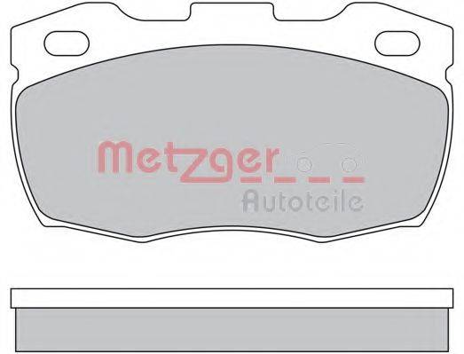 Комплект гальмівних колодок, дискове гальмо METZGER 1170573
