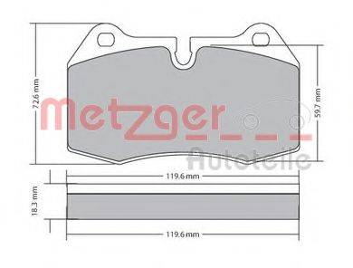 METZGER 1170577 Комплект тормозных колодок, дисковый тормоз