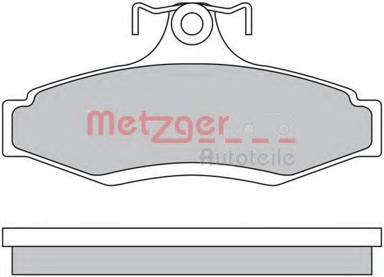 Комплект гальмівних колодок, дискове гальмо METZGER 1170581
