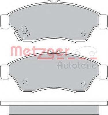 Комплект тормозных колодок, дисковый тормоз METZGER 1170584