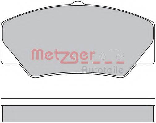 Комплект тормозных колодок, дисковый тормоз METZGER 1170599