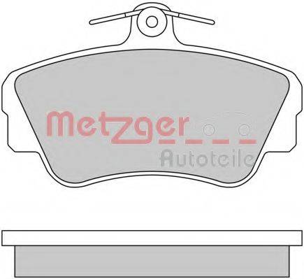 Комплект гальмівних колодок, дискове гальмо METZGER 1170627