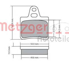 METZGER 1170628 Комплект тормозных колодок, дисковый тормоз