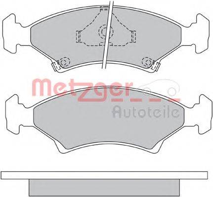 Комплект гальмівних колодок, дискове гальмо METZGER 1170666