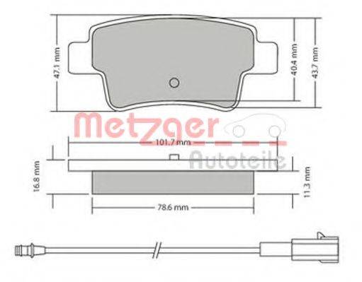 METZGER 1170685 Комплект тормозных колодок, дисковый тормоз