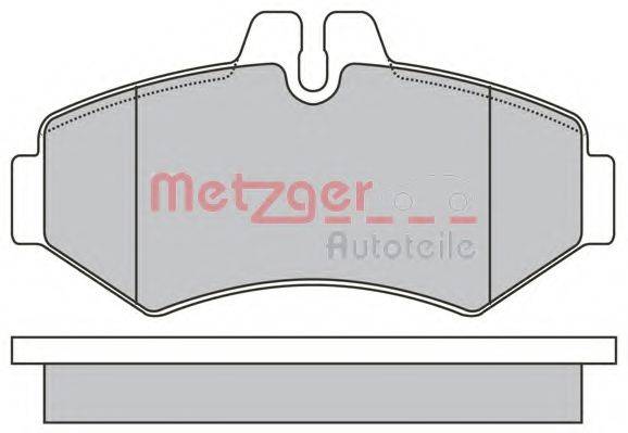 Комплект гальмівних колодок, дискове гальмо METZGER 1170274