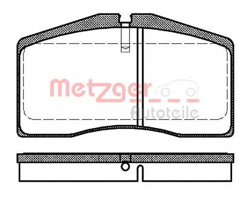 Комплект гальмівних колодок, дискове гальмо METZGER 1170728
