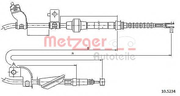 METZGER 105234 Трос, стоянкова гальмівна система