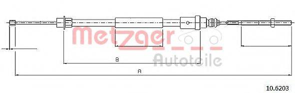 Трос, стоянкова гальмівна система METZGER 10.6203