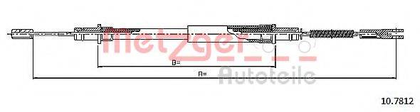 METZGER 107812 Трос, стояночная тормозная система