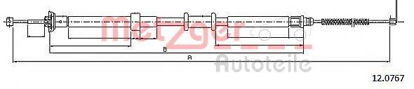 METZGER 120767 Трос, стояночная тормозная система