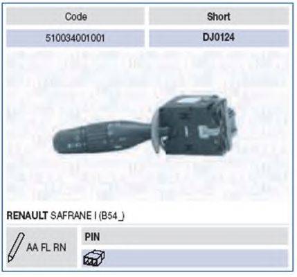 Выключатель на колонке рулевого управления MAGNETI MARELLI 510034001001