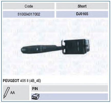 Выключатель на колонке рулевого управления MAGNETI MARELLI 510034317002