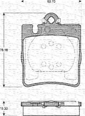 Комплект тормозных колодок, дисковый тормоз MAGNETI MARELLI 363702161082
