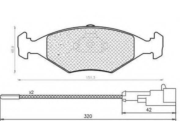 Комплект тормозных колодок, дисковый тормоз MAGNETI MARELLI 430216171024