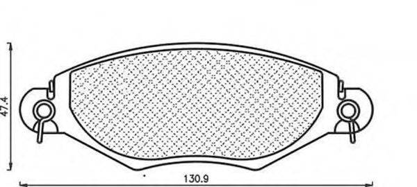 Комплект тормозных колодок, дисковый тормоз MAGNETI MARELLI 430216171039