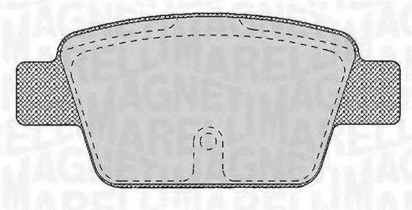 Комплект тормозных колодок, дисковый тормоз MAGNETI MARELLI 363916060125