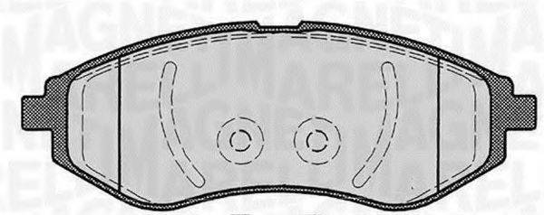 Комплект тормозных колодок, дисковый тормоз MAGNETI MARELLI 363916060163